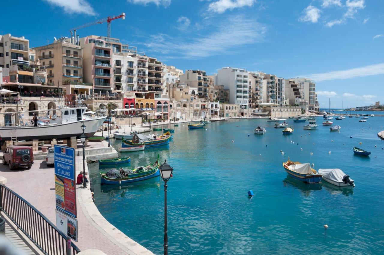 Appartement Splendid Seaside Retreat On Spinola Bay à San Ġiljan Extérieur photo